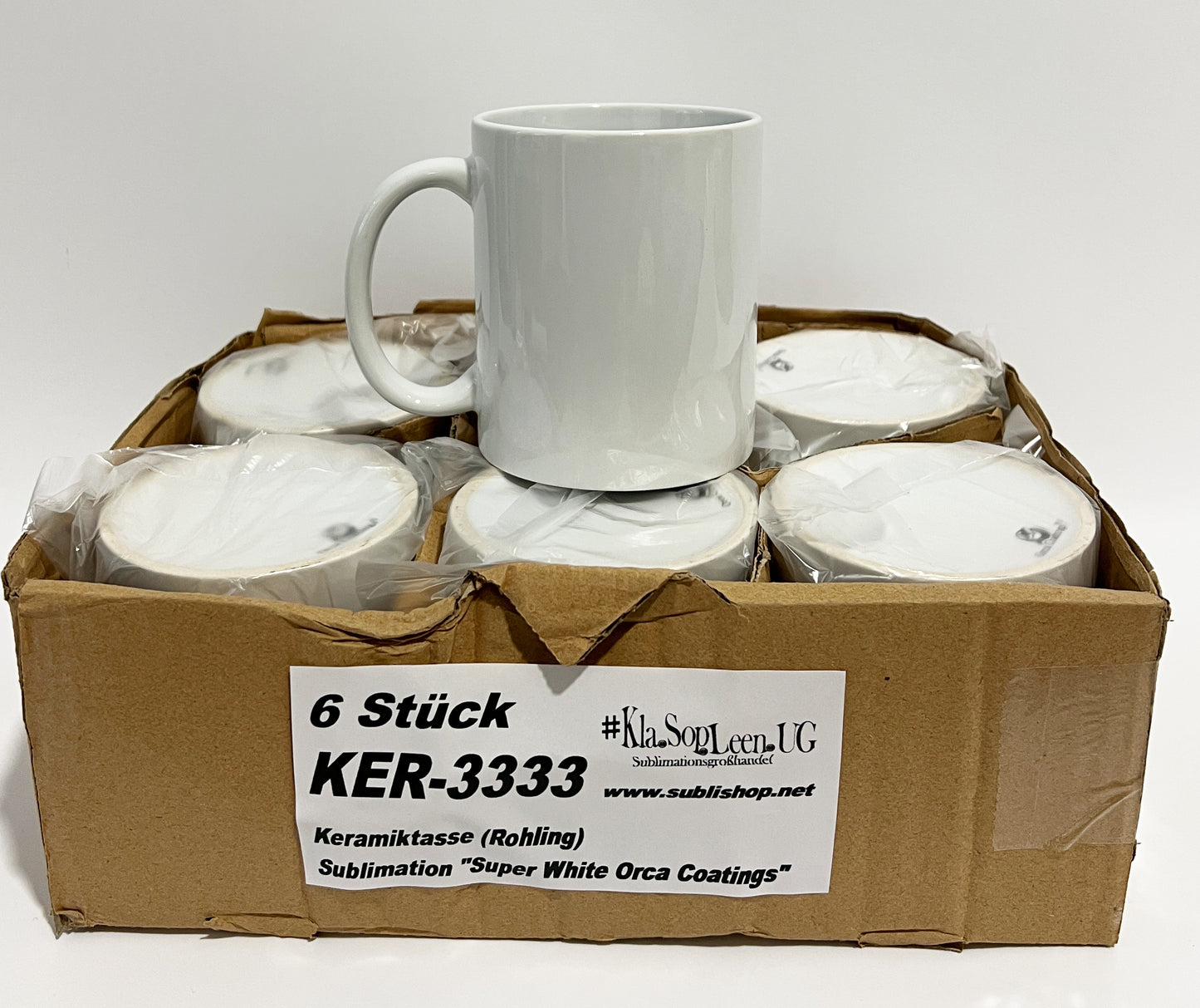6 Stk. Super White "Orca Coatings" (1,85 €) - Sublishop.net GmbH