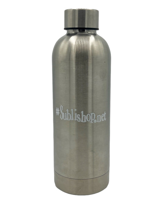 Edelstahl Trinkflasche in Silber 500ml