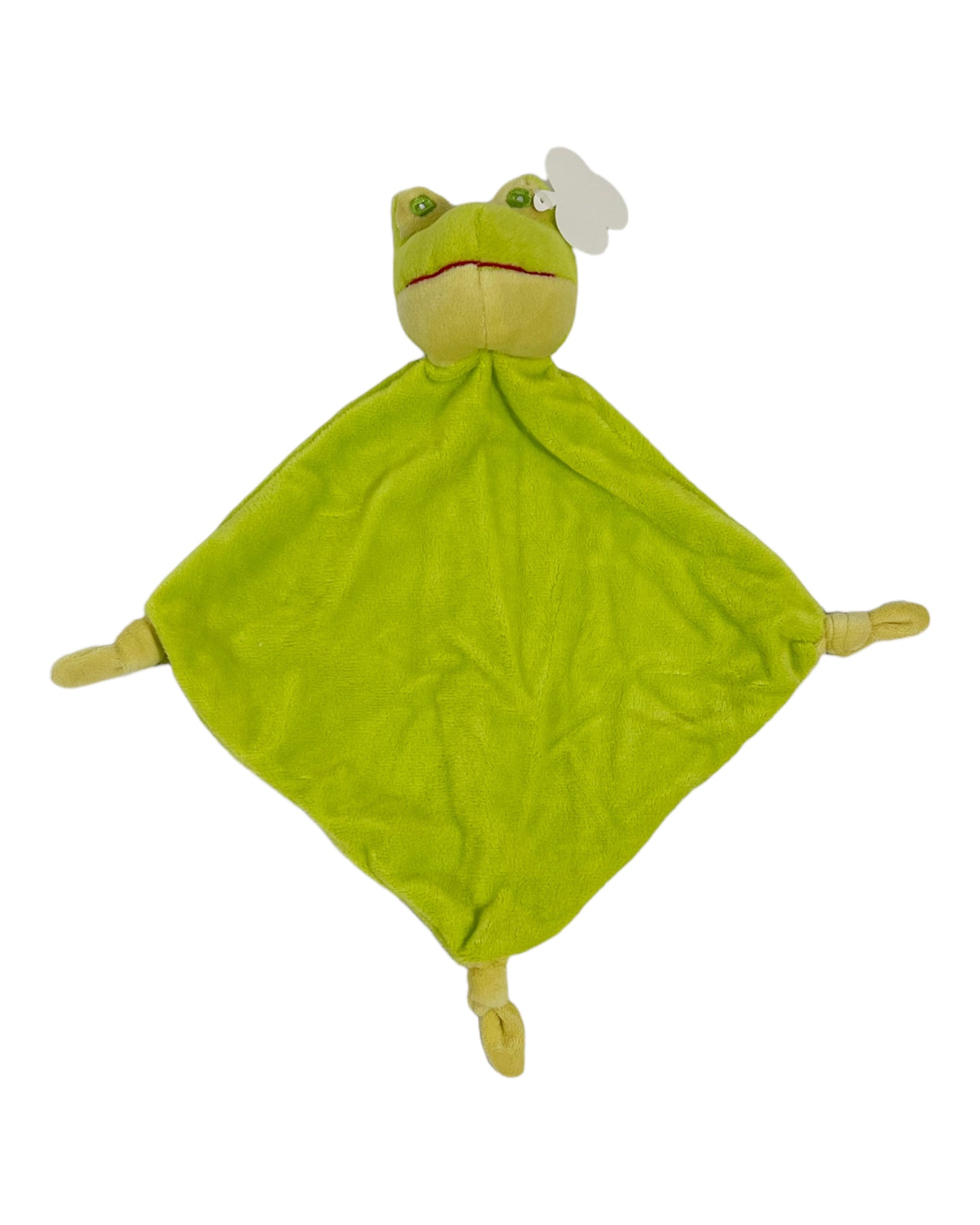 Plush comfort blanket frog