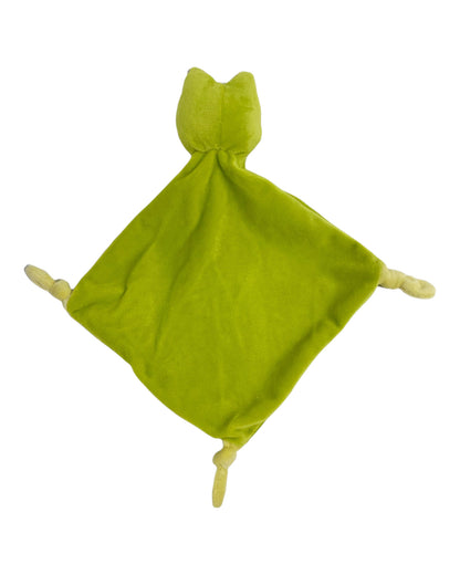 Plush comfort blanket frog