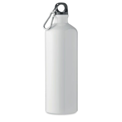 Aluminum drinking bottle with carabiner 1L