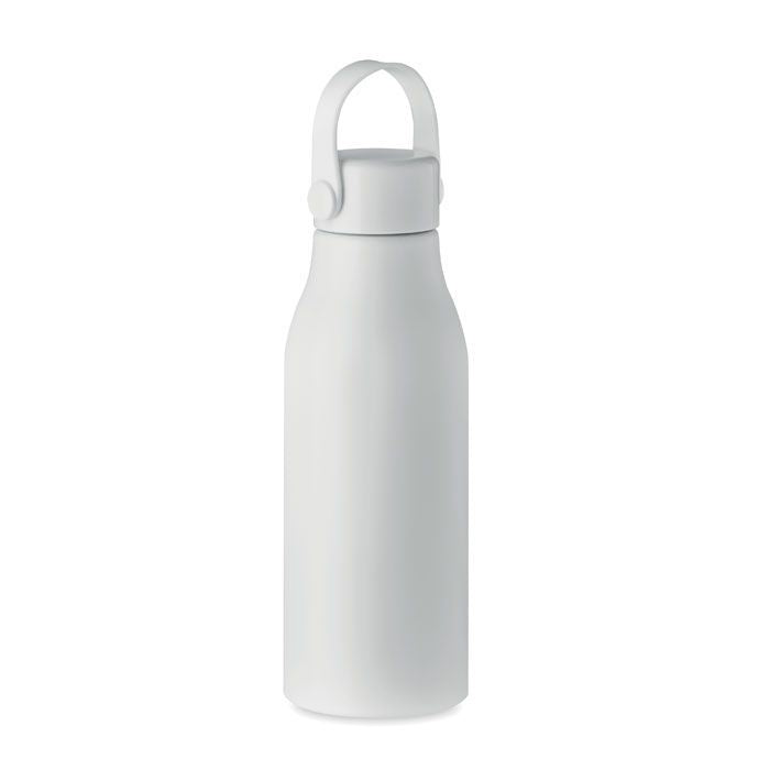 Aluminum drinking bottle in white 650ml