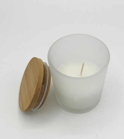 Scented candle with bamboo lid for UV-DTF, plotting, laser