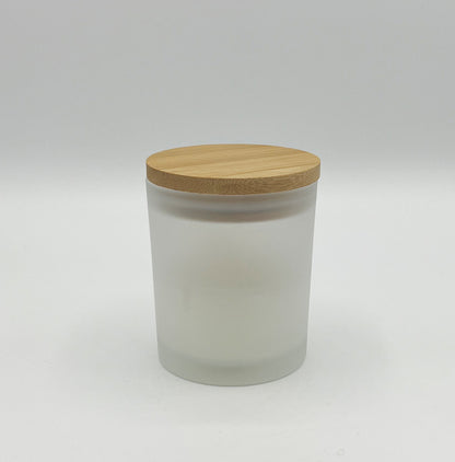 Scented candle with bamboo lid for UV-DTF, plotting, laser