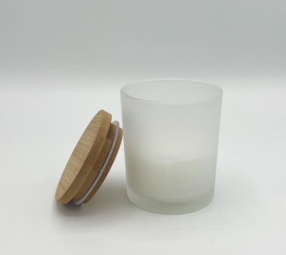 Scented candle with bamboo lid for UV-DTF, plotting, laser
