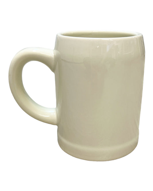 Beer mug in white