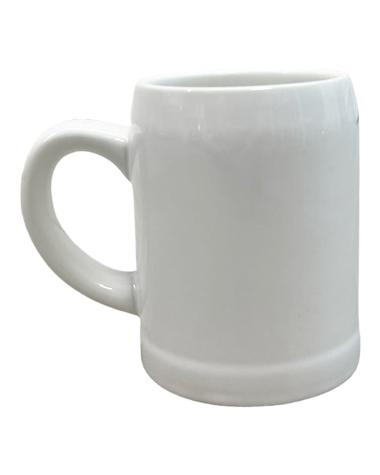 Beer mug in white