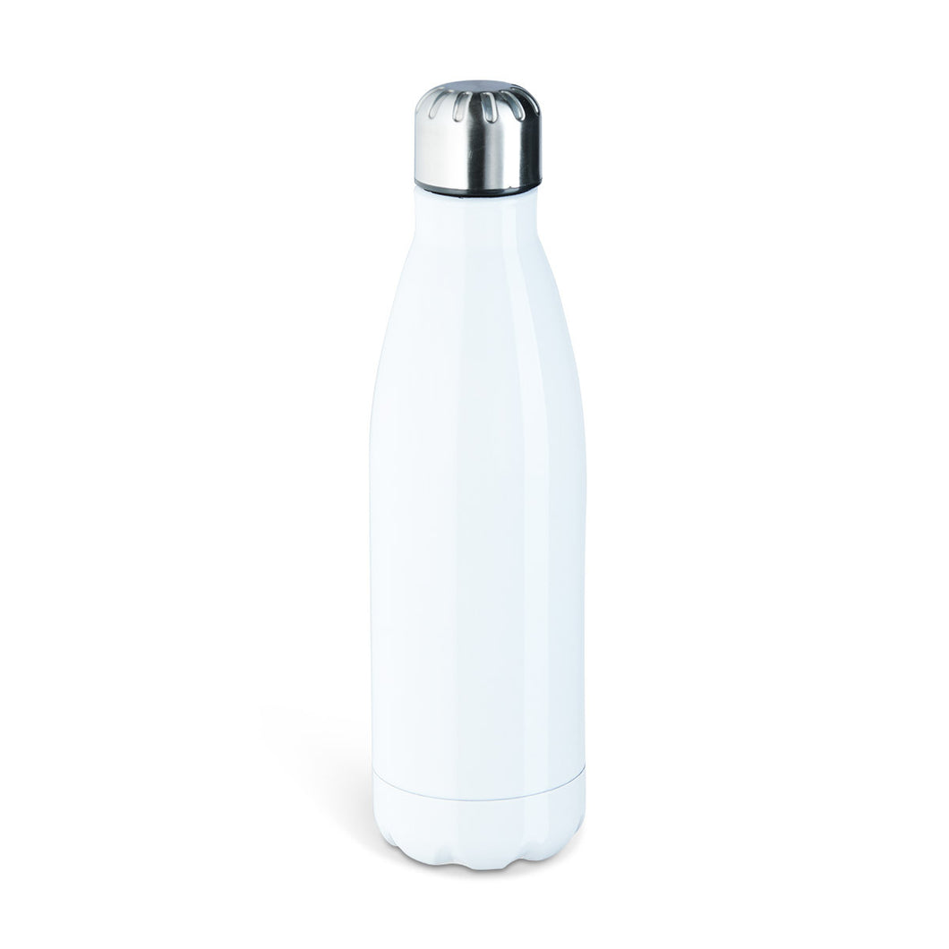 Edelstahl Trinkflasche in weiß 500ml