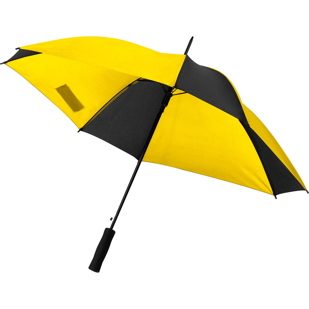 Regenschirm mit Softgriff in Gelb/Schwarz