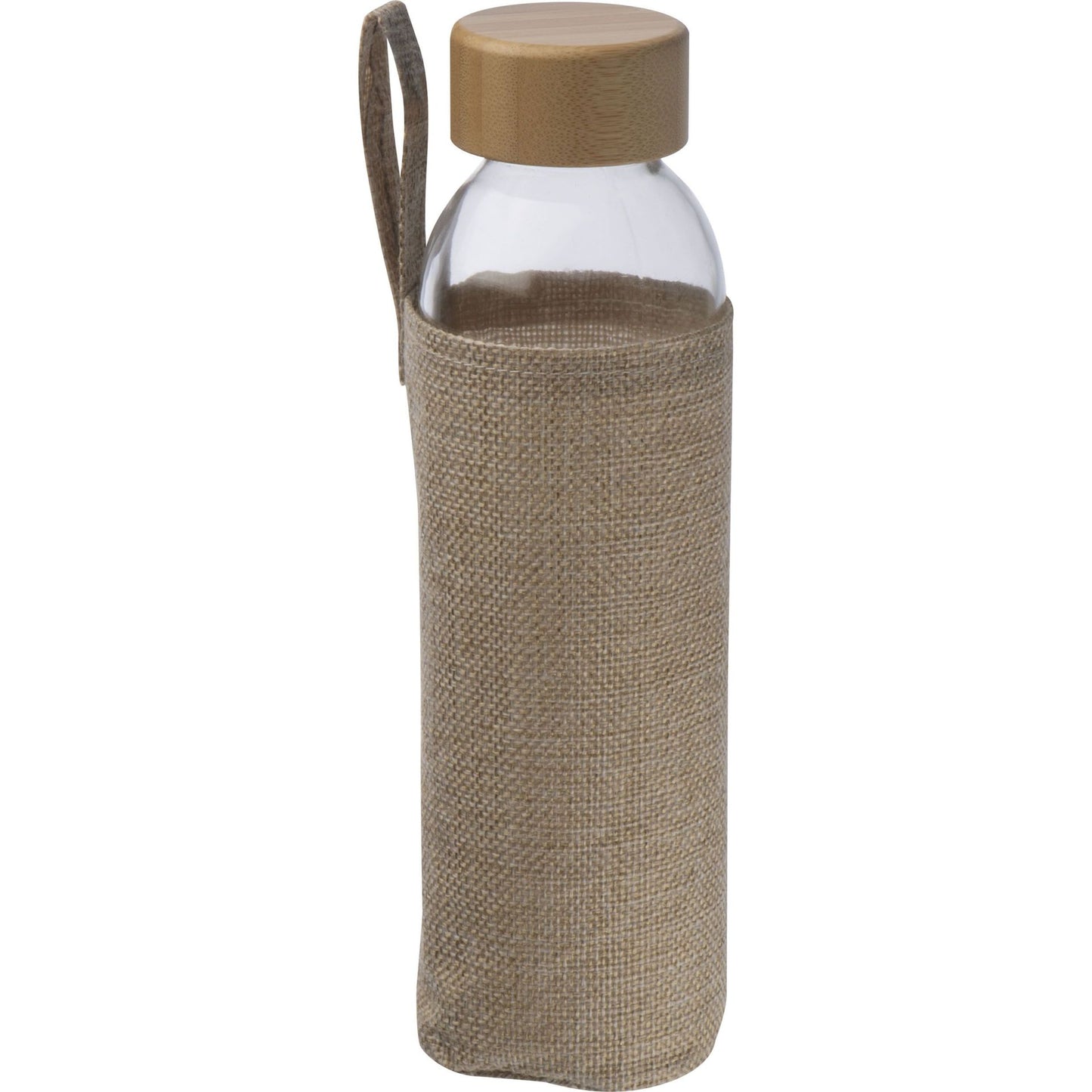500ml glass bottle with jute cover, DTF