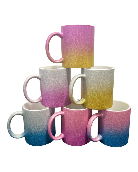 Glitter cup with gradient 6 colors