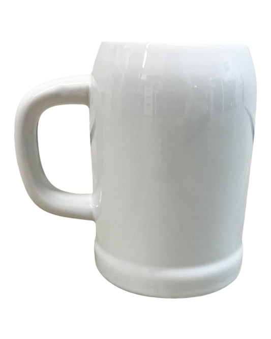 Beer mug in white