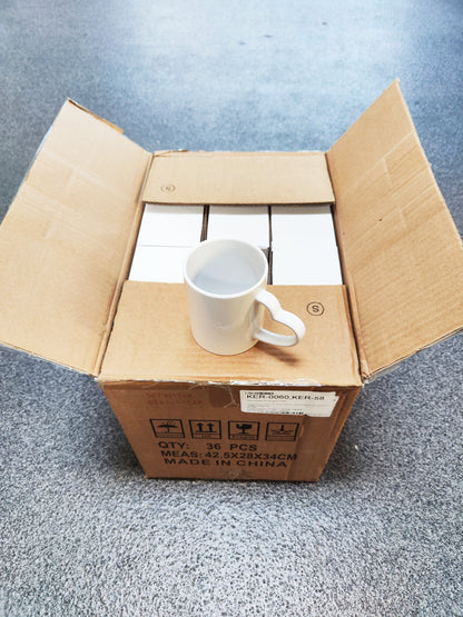 Ceramic mug with heart handle 270 ML