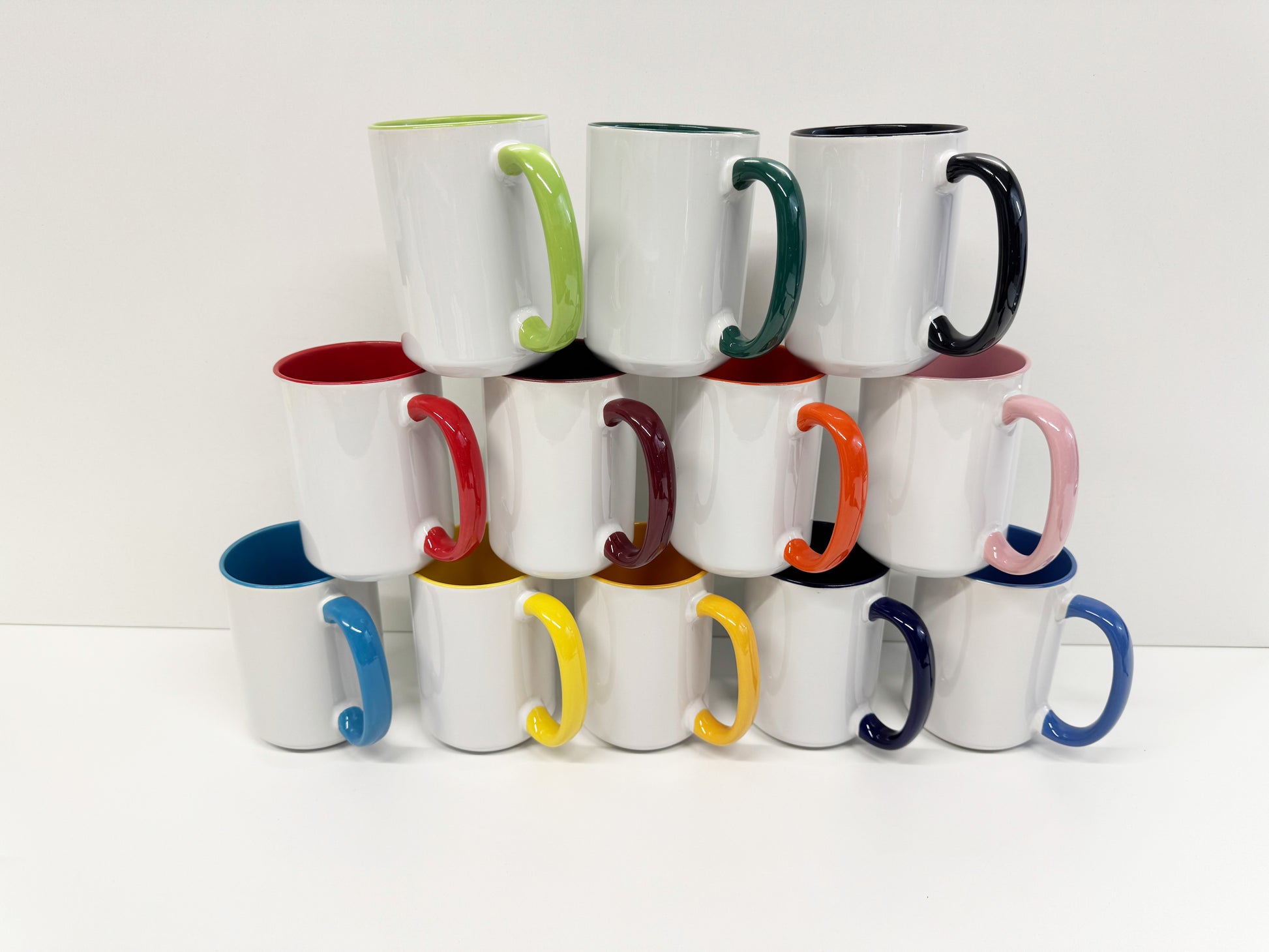 1 Stk. Sublimationstasse 430 ml, farbige Innenseite/ Griff 12 Farben - Sublishop.net GmbH