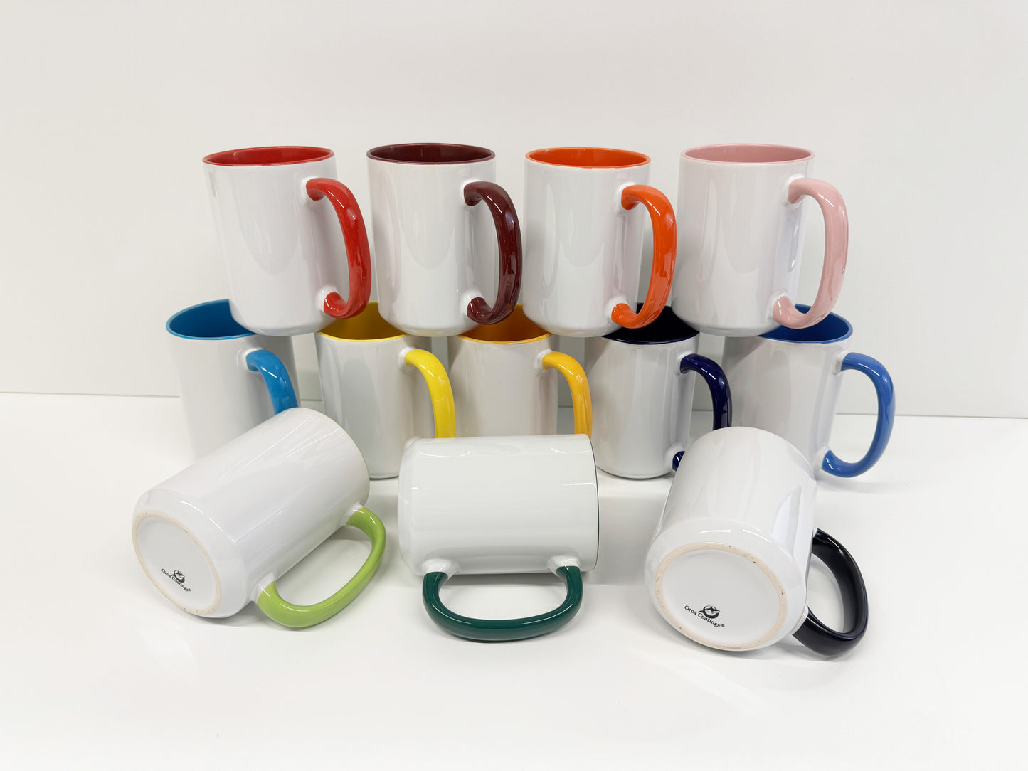 1 Stk. Sublimationstasse 430 ml, farbige Innenseite/ Griff 12 Farben - Sublishop.net GmbH