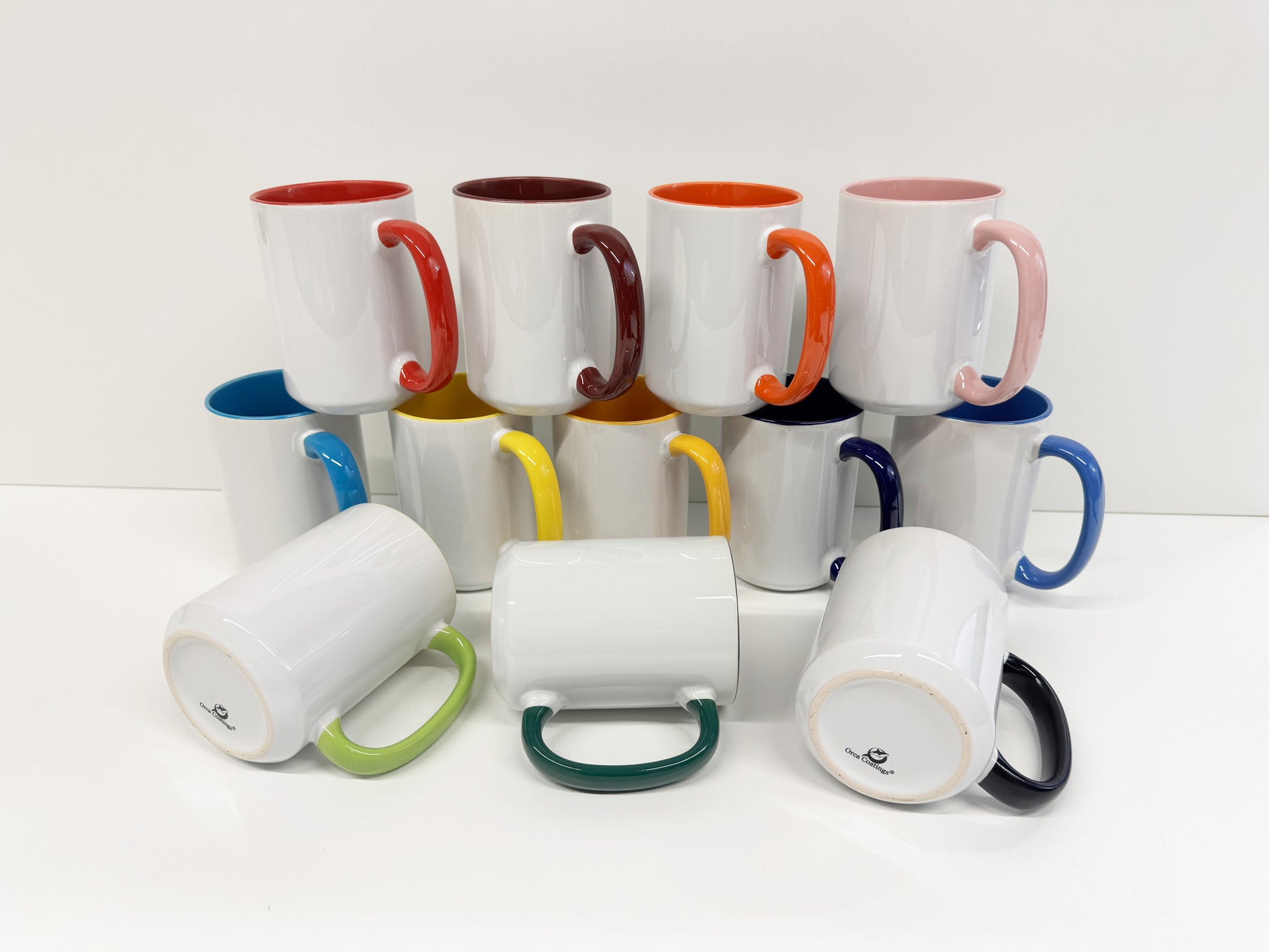 1 Stk. Sublimationstasse 430 ml, farbige Innenseite/ Griff 12 Farben - Sublishop.net GmbH