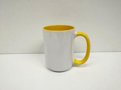 1 Stk. Sublimationstasse 430 ml, farbige Innenseite/ Griff 12 Farben - Sublishop.net GmbH