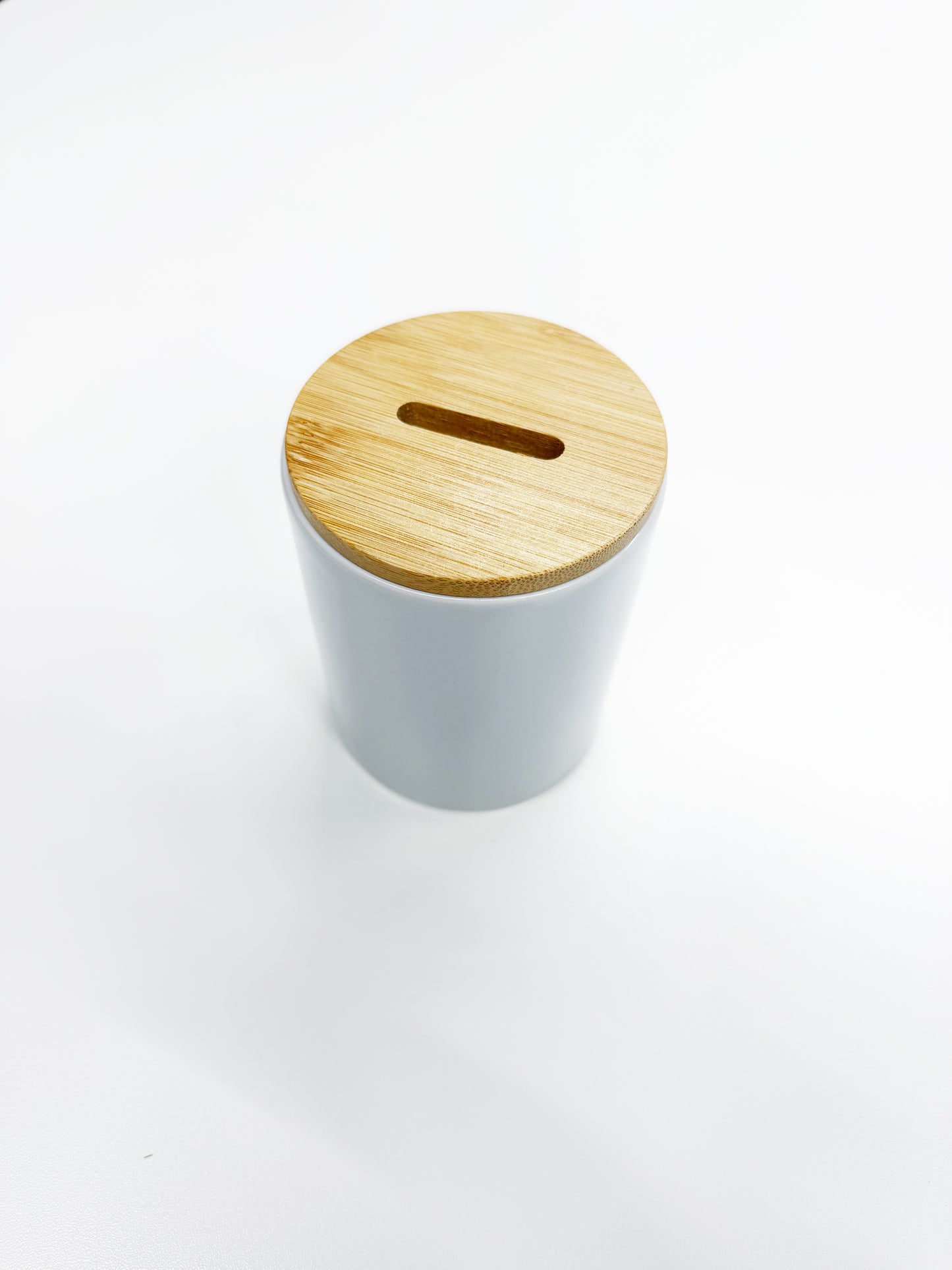 Spardose mit Bambusdeckel