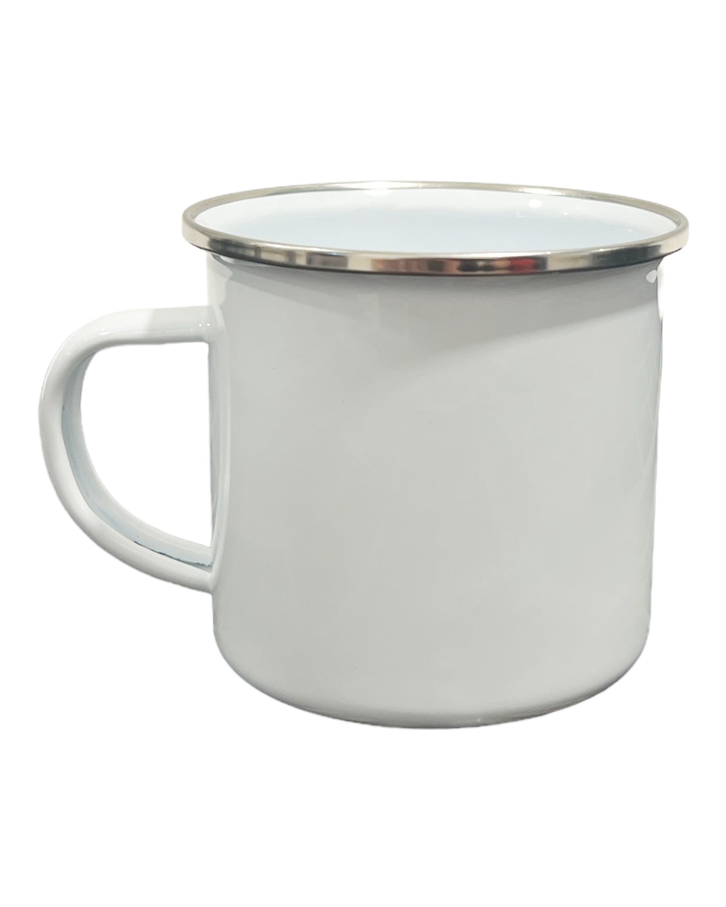 Tasse en émail avec bord argenté 300 ml