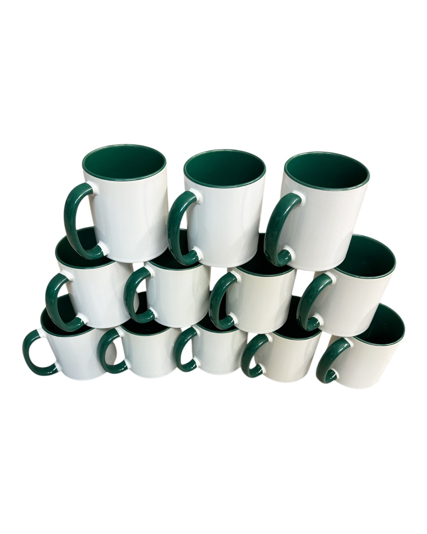 Tasse farbige Innenseite/ Griff, 10 Farben, 12er Tray (1 Stk. 1,79 €)