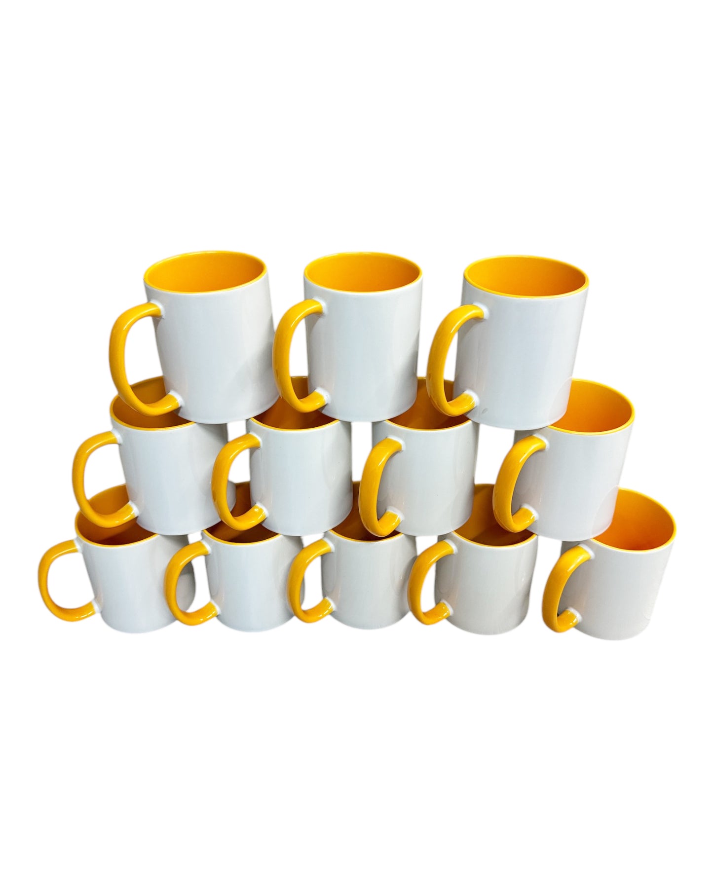 Tasse farbige Innenseite/ Griff, 10 Farben, 12er Tray (1 Stk. 1,79 €)