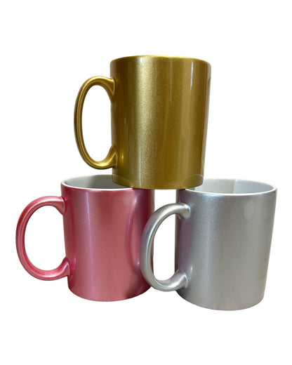 Tasse Metallic Gold, Silber, Rosa, Sublimation