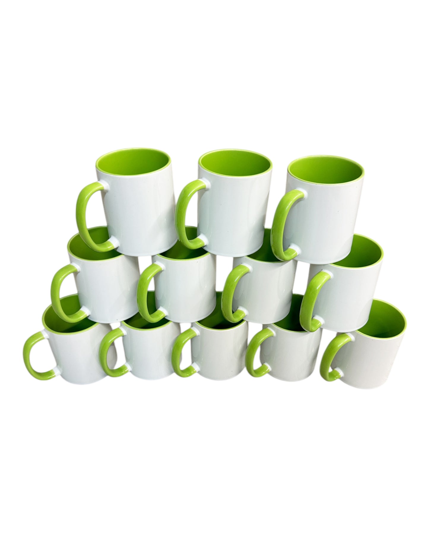 Tasse farbige Innenseite/ Griff, 10 Farben, 12er Tray (1 Stk. 1,79 €)