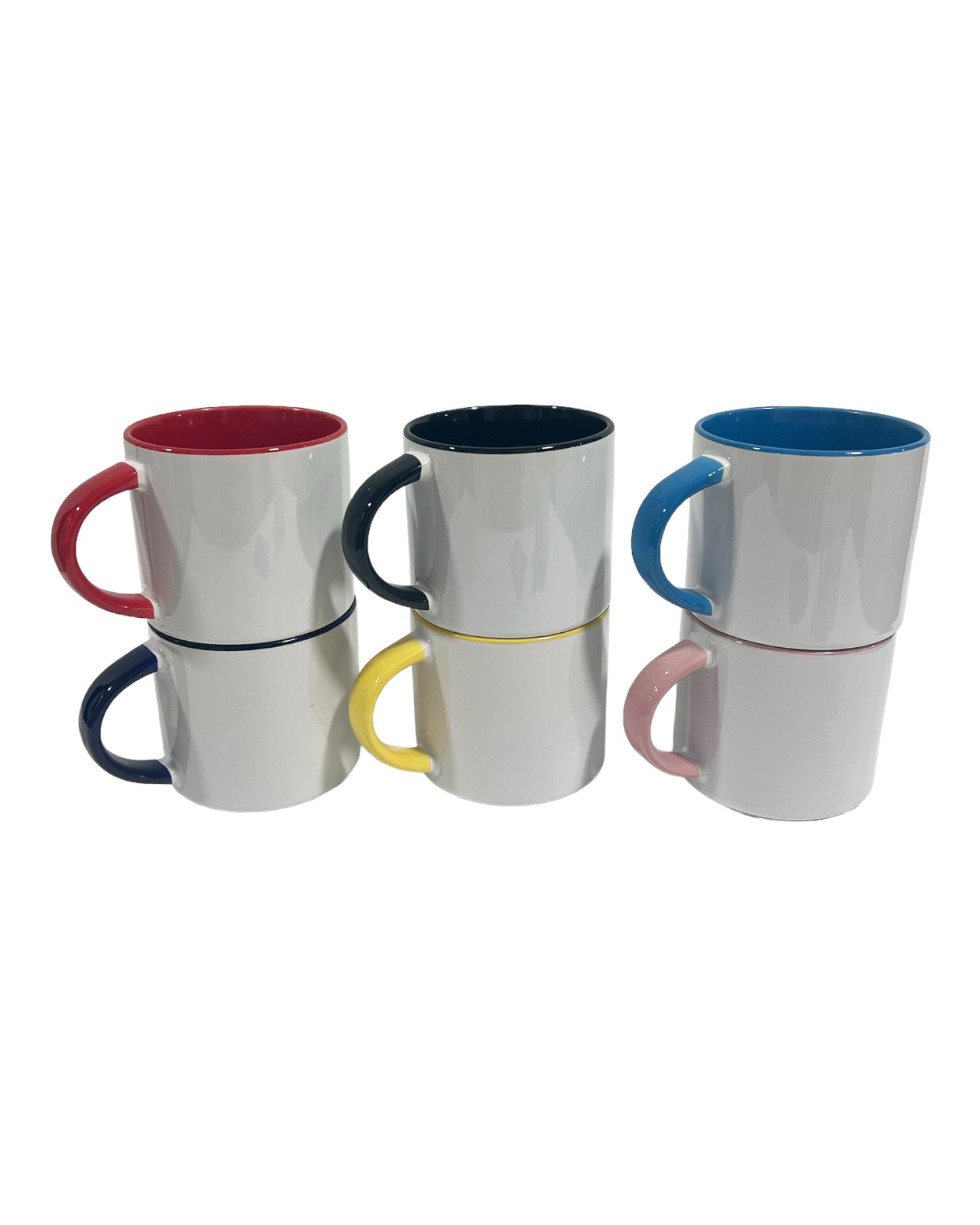 1 piece stacking cup colored inside/handle (7 colors)