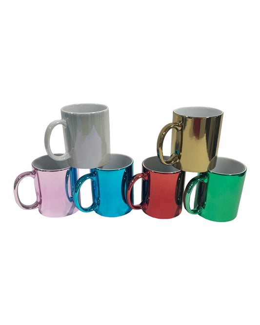 Ceramic cup Platinum, in gold, green, pearl white, red, pink &amp; blue