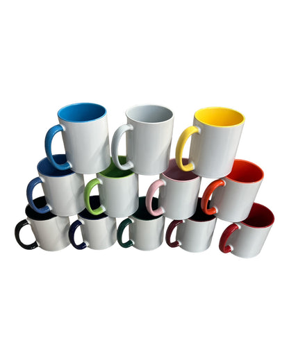 Bestseller-Set, farbige Innenseite / Griff, 12 Tassen / Farben (1 Stk. 2,09 €)