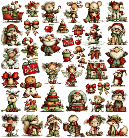 Weihnachten rot grün 1 (UV-DTF Sticker)