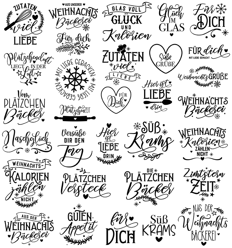 Weihnachtsbäckerei 2 (UV-DTF Sticker)