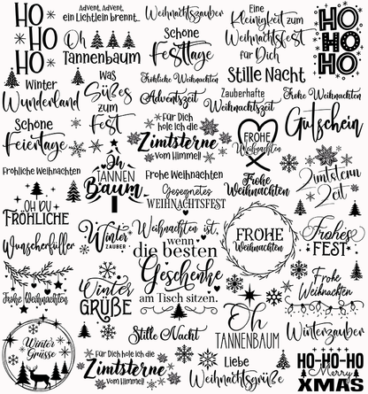 Weihnachten Sprüche 1 (UV-DTF Sticker)