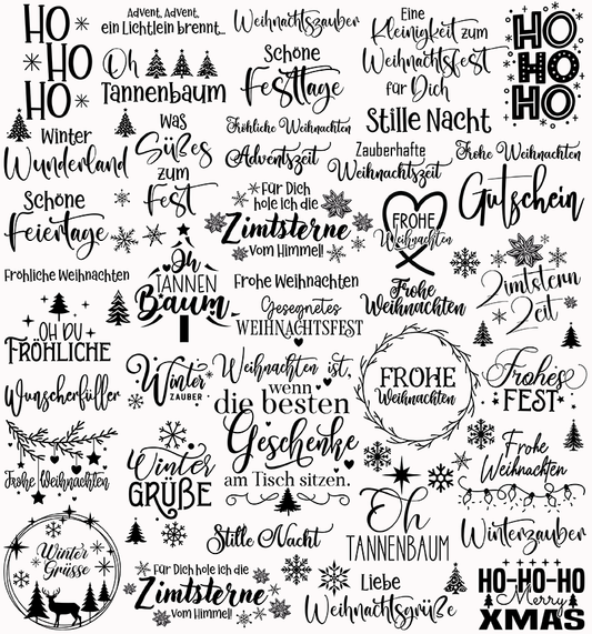 Weihnachten Sprüche 1 (UV-DTF Sticker)