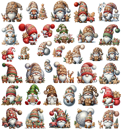 Weihnachtsgnome mit Plätzchen (UV-DTF Sticker)