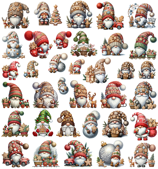 Weihnachtsgnome mit Plätzchen (UV-DTF Sticker)