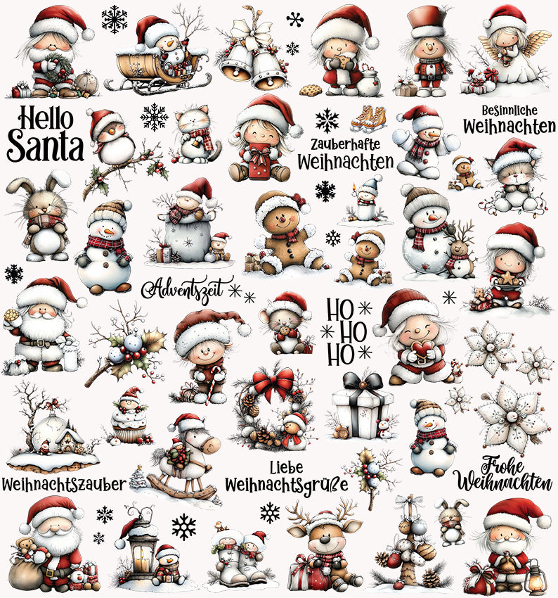 Weihnachten niedlich 1 (UV-DTF Sticker)