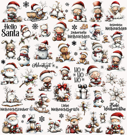 Weihnachten niedlich 1 (UV-DTF Sticker)