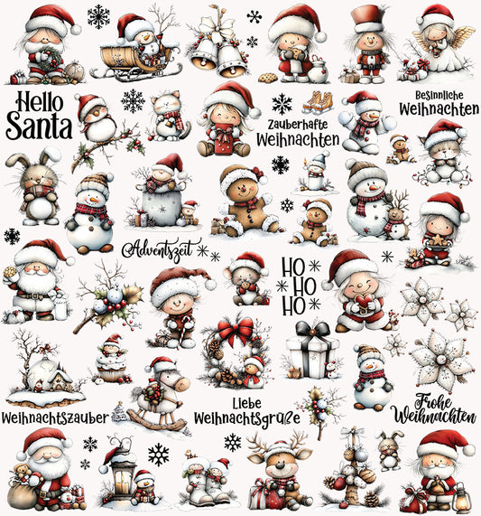 Weihnachten niedlich 1 (UV-DTF Sticker)