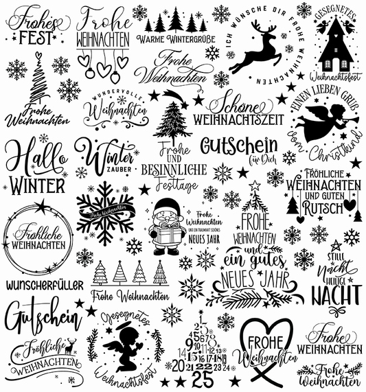 Weihnachten Sprüche 2 (UV-DTF Sticker)