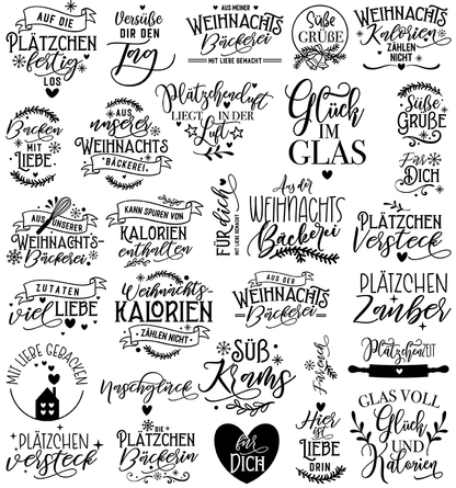 Weihnachtsbäckerei 1 (UV-DTF Sticker)