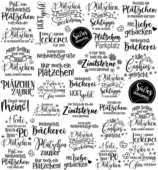 Lustige Sprüche Weihnachtsbäckerei (UV-DTF Sticker)