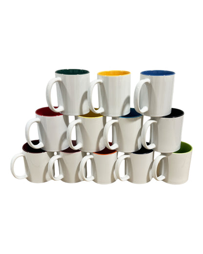 1. pc. Sublimation cup, colored inside (12 colors)k