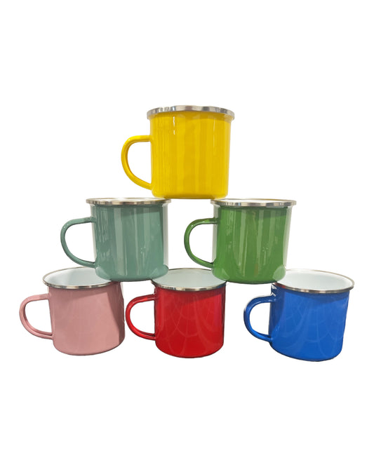 Enamel cup colored, 12 oz