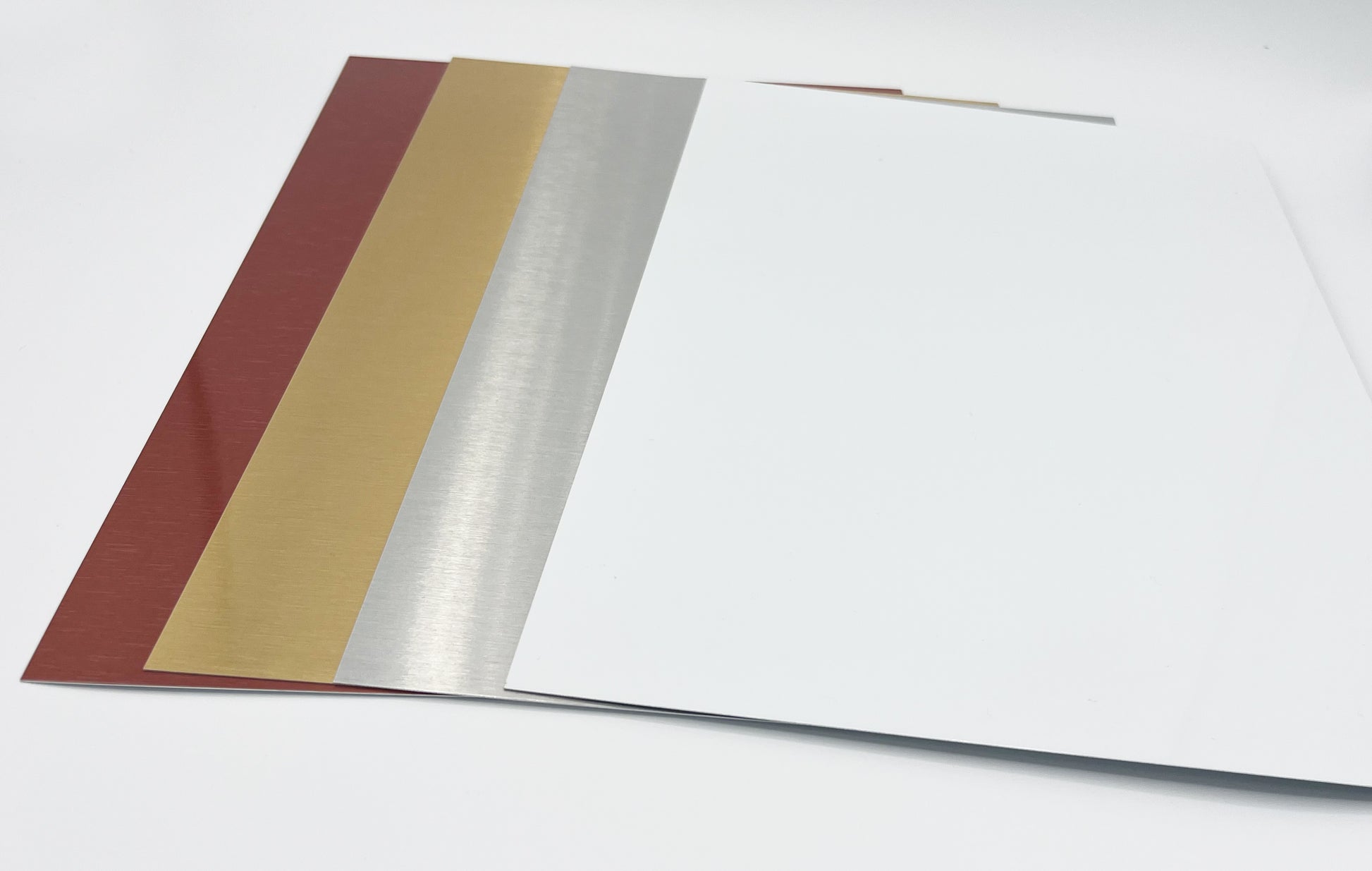 Aluminiumplatte 20 x 30,5 cm, Silber, Weiß, Kupfer, Gold - KlaSopLeen UG