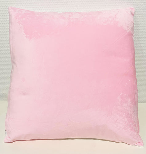 Kissenbezug 40 x 40 cm, flauschig Rosa/Blau - KlaSopLeen UG