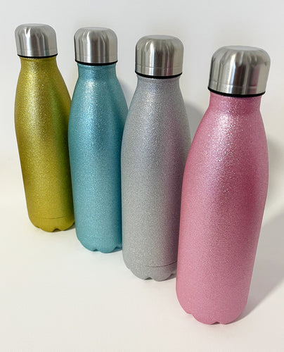 Glitzer-Edelstahl Thermoflasche 500 ml, 4 Farben - KlaSopLeen UG