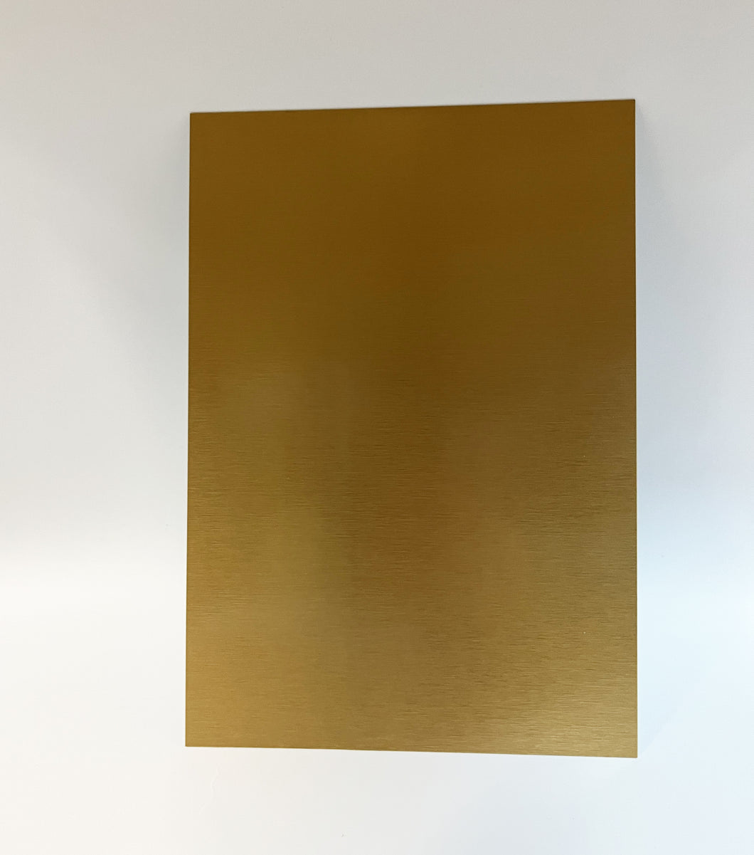 Aluminiumplatte 26 x 18 cm, Silber, Weiß, Gold - KlaSopLeen UG
