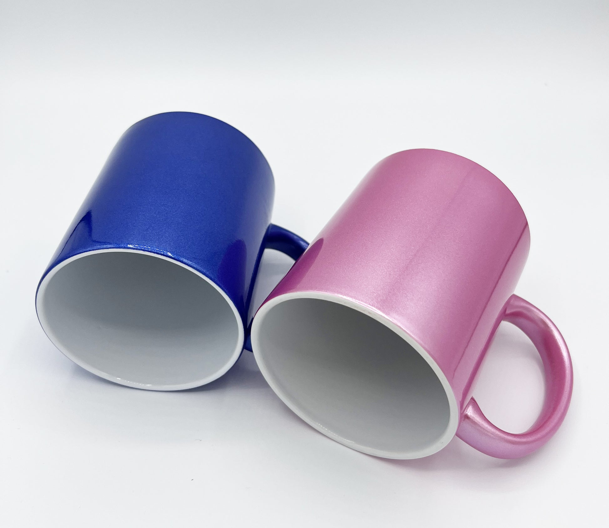 Tasse mit Perlmutteffekt, Blau oder Pink - KlaSopLeen UG
