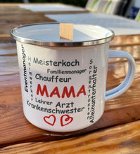 Lade das Bild in den Galerie-Viewer, Emailletasse mit silbernem Rand 300 ml - KlaSopLeen UG
